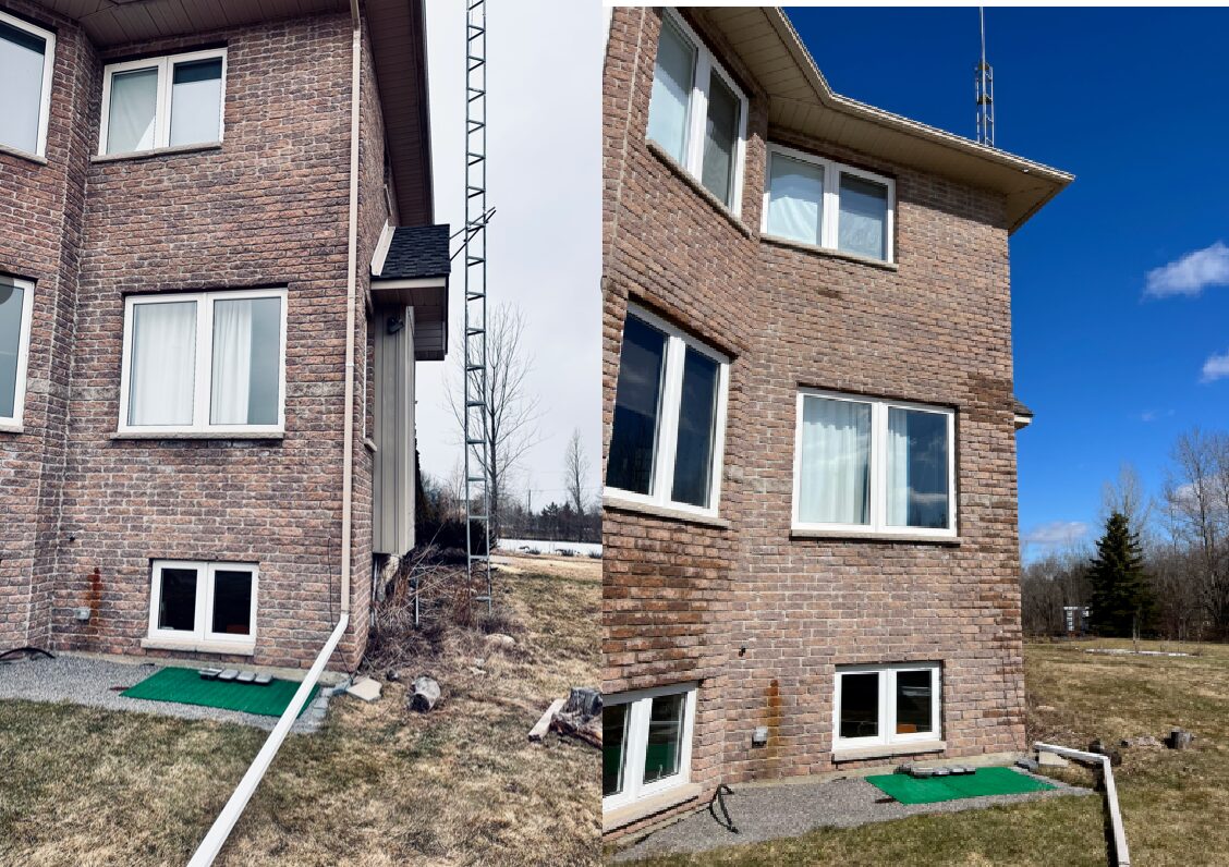 Downspout installation project photo